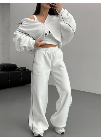 Жіночий спортивний костюм на флісі oversize з короткою кофтою Nositi 1870-13-500 (371641089)