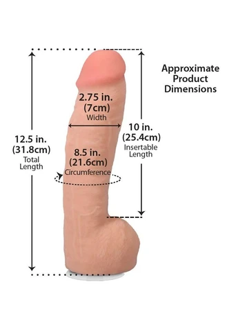 Фалоімітатор The Realistic Cock ULTRASKYN - 12 Inch Hung with Balls Vanilla Doc Johnson (400433888)