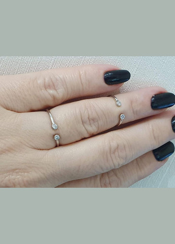 Срібне кільце з фіанітами. 901-00935 Qvaliz (322578657)