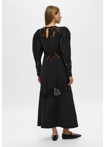 Чорна кежуал сукня максі в рубчик H&M однотонна