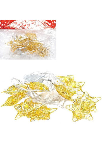 Гирлянда электрическая LED "Золотая Звезда" RJ-13 цвет 10 лампочек 2 метра Bambi (306558877)