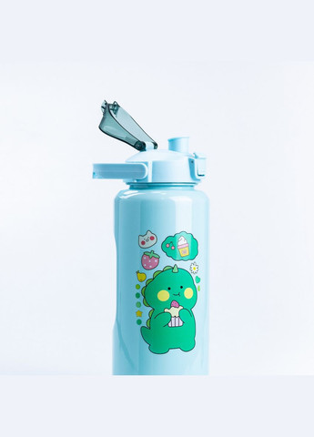 Набір багаторазових пляшок 3 в 1 Дракоша 0.3л 0.7л 2л М'ятний HPZSB120013M Happy Life (305389896)