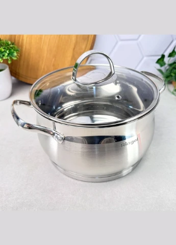 Каструля з кришкою 6.8 л з багатошаровим дном Ringel (314811577)