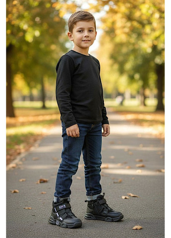 Демісезонні ортопедичні черевики для хлопчика, утеплені демі черевики на флісі,осінні хайтопи на липучках Клібі Clibee (365711192)