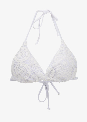 Белый демисезонный купальник верх однотонный hx-h7291 белый shop (2000990904928) Feidi