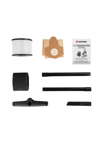 Пилосос промисловий 1400 Вт x 20 л (DT-1025) Intertool (365253221)