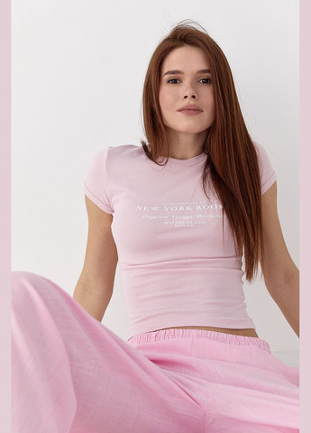 Приталенная футболка с принтом Lurex - (332199981)