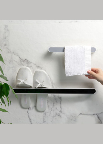 Держатель для полотенец MVM BP-29 клеящийся Бело-серый (BP-29 WHITE/GRAY) МВМ (365280858)