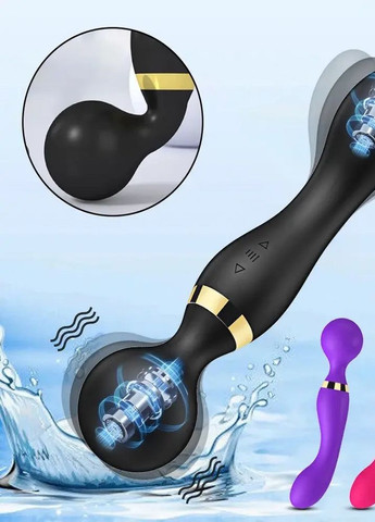 Вібратор 2 в 1, вагінальний стимулятор чорний No Brand (316534810)