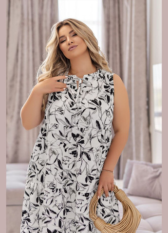 Белое повседневный платье Україна однотонное