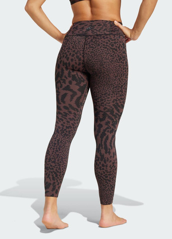 Черные демисезонные леггинсы all me allover print 7/8 adidas