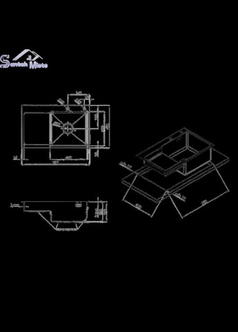 Комплект кухонной мойки KRP Schwarze-78Х48RHM PVD R Kroner (336939158)