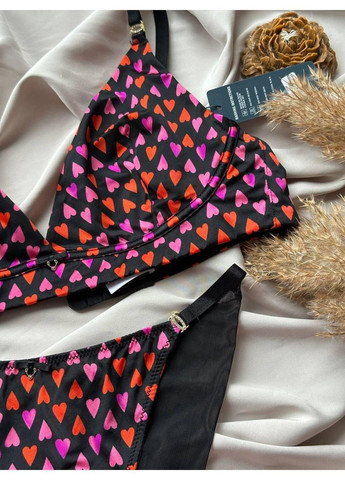 Черный комплект бюстгальтер без поролона + трусики слип 390 chxl черный CHLX