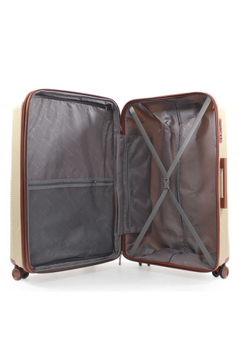 Валіза велика L поліпропілен беж 76х50х32+5см/118л/4.6кг/ 293 WORLDLINE (324802305)