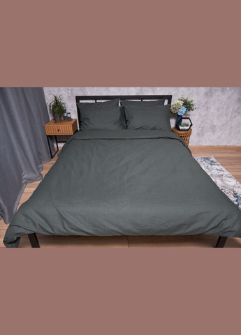 Комплект постільної білизни Бязь Gold Люкс «» King Size 220x240 наволочки 2х70х70 (MS-820002160) Moon&Star Dark Green (285717602)