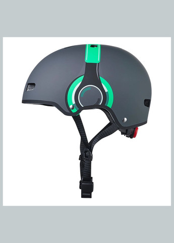 Захисний шолом Розмір M 52-56 см зелений з малюнком навушників LED (AC2111BX) Micro (326805706)