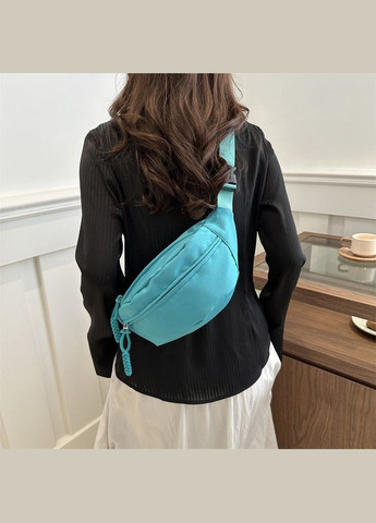 Бананка поясна сумка через плече бірюзова No Brand (326487629)