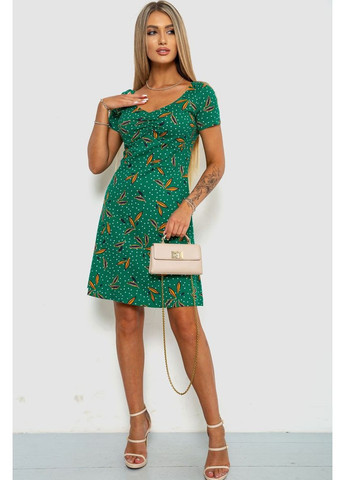 Зеленое повседневный платье с повседневным принтом, 244r283 Ager