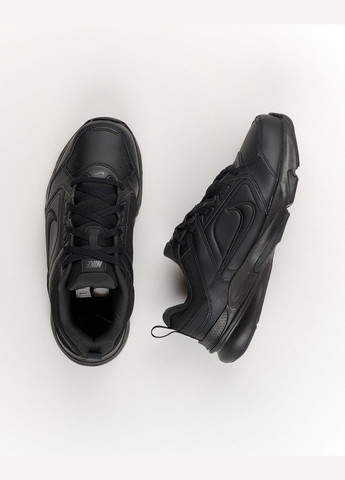 Чорні всесезон кросівки чоловічі defy all day dm7564-002 весна-літо шкіра текстиль чорні Nike