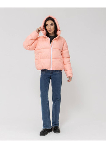 Персиковая демисезонная женская демисезонная куртка Україна