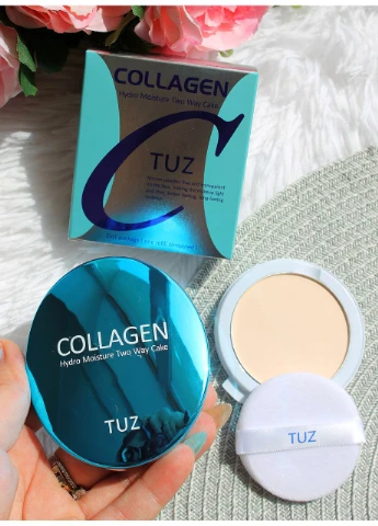Зволожувальна Колагенова пудра зі змінним блоком Tuz Collagen Hydro Moisture Two Way Cake 02 Natural skin Bioaqua (327874954)