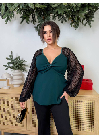 Стильный костюм из креп-дайвинга и сетки для леди батал ✨ (ЗАМЕР В ОПИСАНИИ) DK/DL Мода без кордонів (369713429)