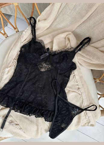 Черный комплект нижнего белья Domino