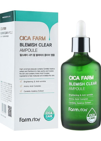 FarmStay Ампульная сыворотка с центелой азиатской Cica Farm Blemish Clear Ampoule 100ml (2-1166703) — Крем, Южная Корея (369791080)