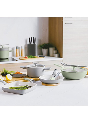 Сковорода-вок с крышкой Leo Balance Sage 32 см 3950686 BergHoff (350879399)