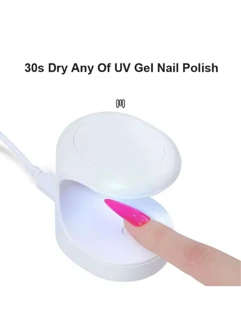 Мини-лампа для маникюра UV LED 4 светодиода 16 Вт 5 В/1 А работает от USB белая No Brand (386791861)
