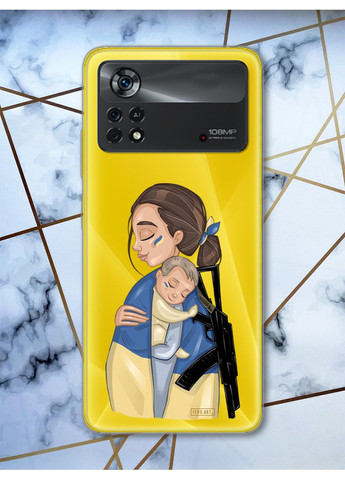 Чехол на Xiaomi Poco X4 Pro патриотический дизайн Защитница (принт 20) Creative (359500865)