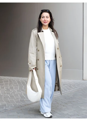 COTTON TWILL тренч преміум-серії :C 474938-beige Uniqlo зима (362678997)