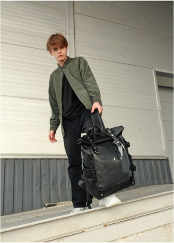 Мужской рюкзак RollTop Hacking черный (R-24460001m-VS) Sambag (302450132)