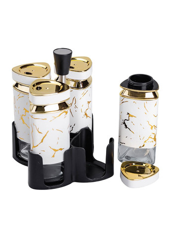 Набір баночок для спецій 4 шт 120 мл карусель для зберігання спецій HP-1330 Jooki (358706167)