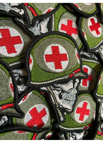 Шеврон Медичний череп (Форма контурна. На липучці) Розмір 9x7см No Brand (369924606)