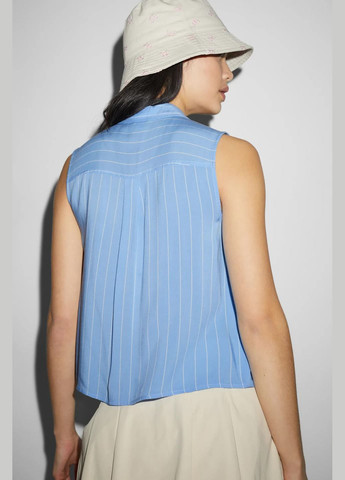 Блакитна літня блуза з віскози C&A