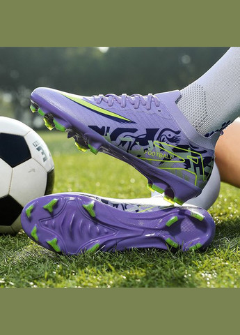 Фиолетовые футбольные бутсы No Brand без шнурков