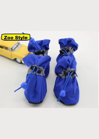 Черевики налапники для котів Pet Style "Мішечки" Сині 1 No Brand - (323236985)
