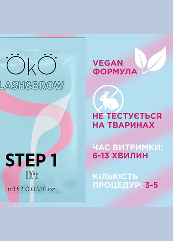 Набор средств для ламинирования ресниц и бровей 1мл OkO (315016230)