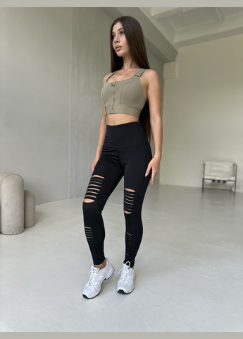 Черные демисезонные лосины женские Soda