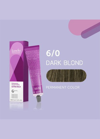 Стойкая кремкраска для волос Professional Permanent Color 6/0 темный блондин натуральный, 60 мл Londa Professional (292736598)