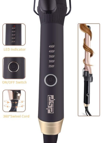 Плойка для завивки волосся 20106 для створення локонів кераміка 19 мм Чорний DSP (368904405)