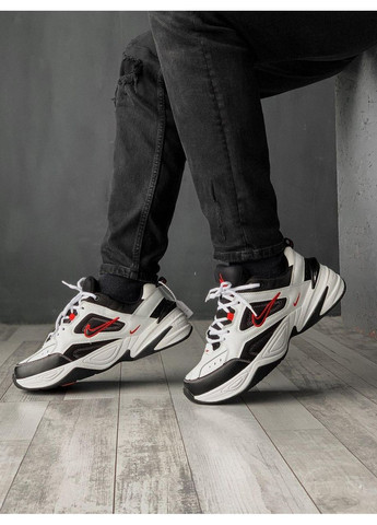 КРОСІВКИ ЖІНОЧІ NIKE M2K TEKNO BLACK WHITE «RED LOGO» НАЙК М2К ТЕКНО No Brand чорні демісезони (367174815)