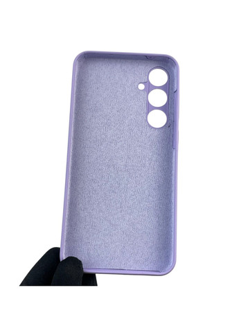 Чохол для Galaxy A55 5G (SM-A556B) силіконовий з мікрофіброю нековзний на самсунг а55 5г бузковий Samsung (366389429)