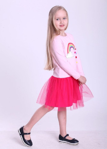 Розовое платье для девочки радуга р.98 тм Vidoli (307167271)