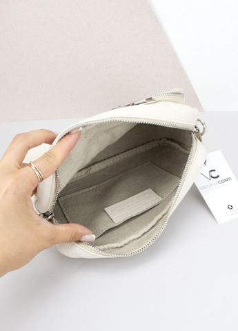 Сумка жіноча шкіряна через плече 03283 на 2 відділи бежева Virginia Conti (300286962)