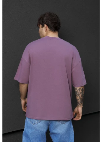 Фиолетовая футболка мужская стафф фиолетовая оверсайз базовая violet oversize seli Staff