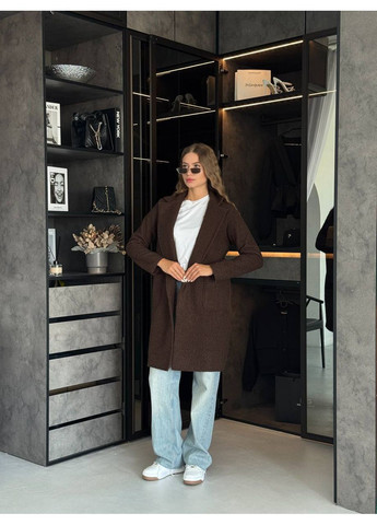 Темно-коричневое демисезонное Женское пальто FINO Mode
