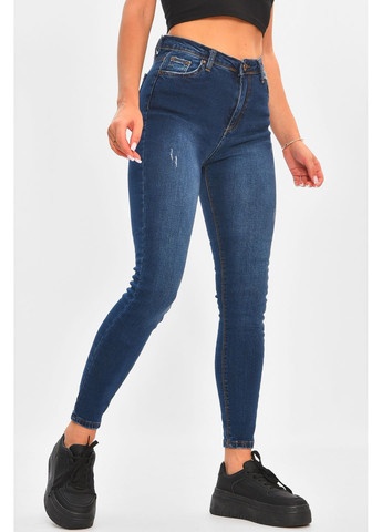 Джинси жіночі скінні синього кольору Let's Shop - (358058508)