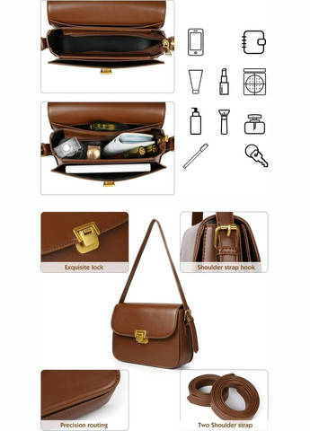 Жіноча сумка 8015 8018 крос-боді світло коричнева No Brand (280918007)